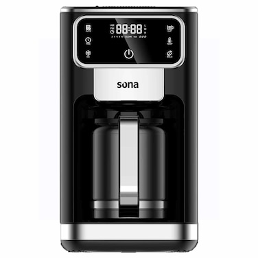 سونا الة صنع القهوة موديل SCM-9430 سعة 12 كوب 1.8 لتر لون أسود