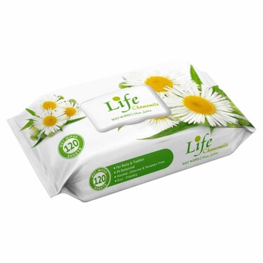 Life Wet Wipes Chamomile 120Pcs