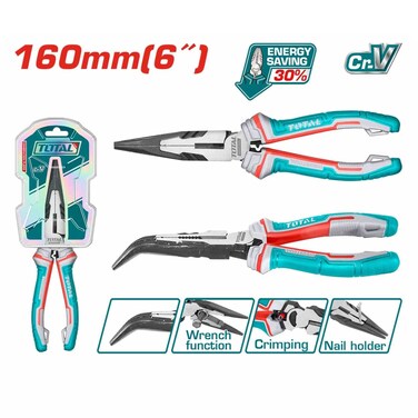 Total Bent Nose Pliers 6 Inch