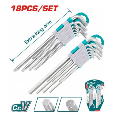 Total Hex And Torx Key Set 18 Pieces