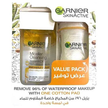 Garnier Micellar Water Oil Infused 400 Ml+ Cotton Pad