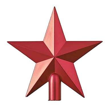 Plastic Star For Christmas Tree Decoration 20 CM Red Color