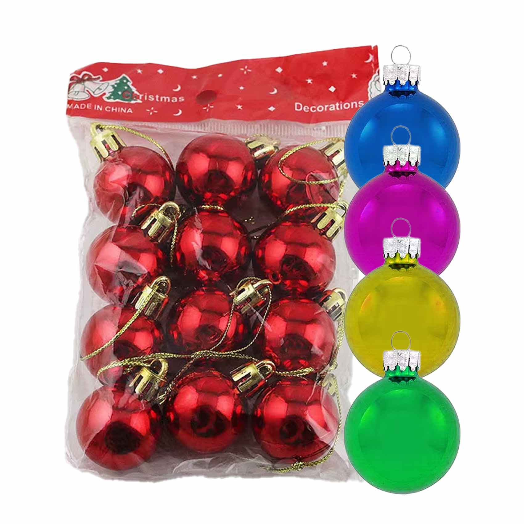 Buy Christmas Ball Decoration 3 Cm 20 Ball Multi Color In The Bag
