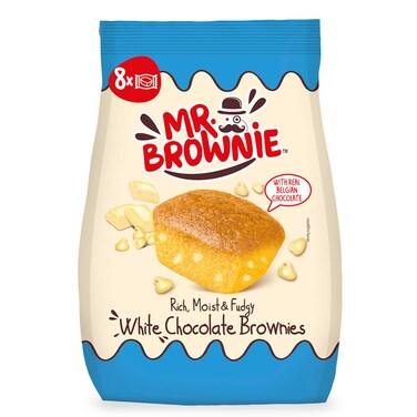 Mr Brownie Brownies White Chocolate 200 Gram