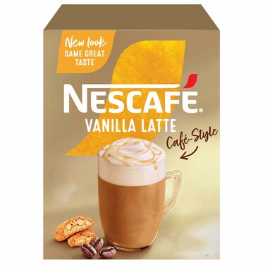Nescafe Instant Coffee Latte Vanilla 185 Gram 12 Pieces