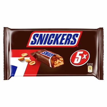 Snickers Milk Chocolate With Caramel And Peanut Filling 40 Gram 5 Pieces