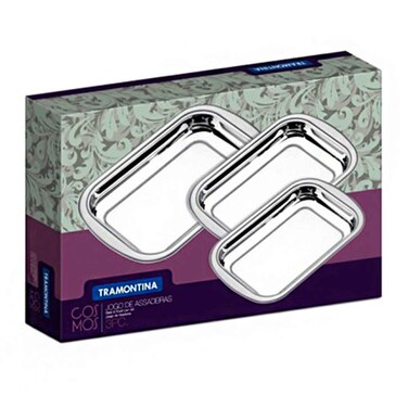 TRAMONTINA ROAST PAN SET 3PC
