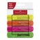 Faber-Castell Highlighter Textliner 46 Superfluorescent Cardboard Set 4 Pieces