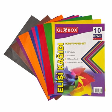 Globox Hoppy Paper Colorful Set 80 Gram 10 Pieces