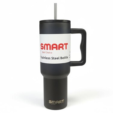 Smart Stainless Steel Mug With Handle Black