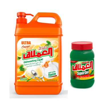 العملاق سائل جلي برائحة البرتقال 1800 ملل + جل 1 كغم