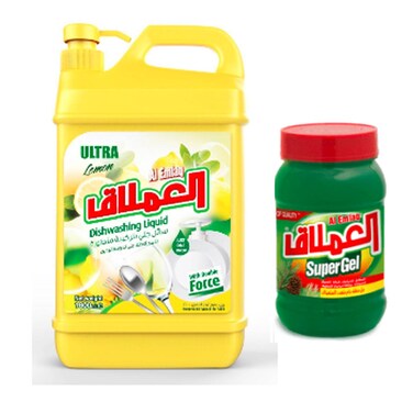العملاق سائل جلي برائحة الليمون 1800 ملل + جل 1 كغم