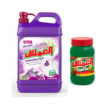 العملاق سائل جلي برائحة اللافندر 1800 ملل + جل 1 كغم
