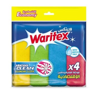 واريتكس قماش تنظيف مايكروكلاين اقتصادي 4 قطع
