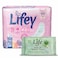 Lifey Thick Pad Regular Economy Pack 40 Pads + Makeup Remover Wipes 25 Wipes