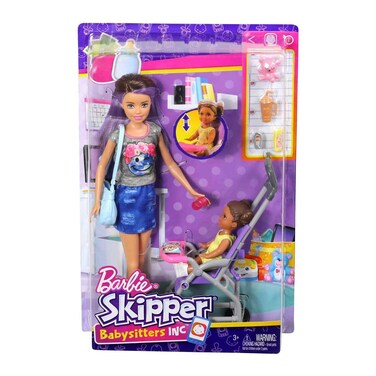 Barbie Skipper Doll With Baby Doll And Stroller