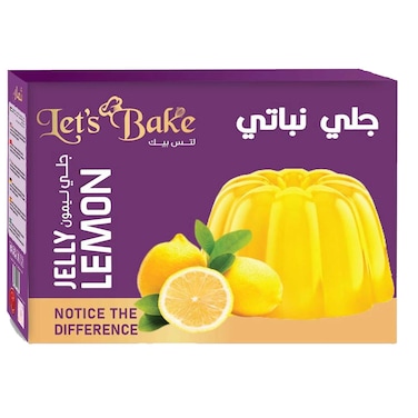 لتس بيك جلي نباتي ليمون 340 غرام