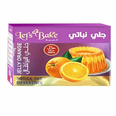 لتس بيك جلي نباتي برتقال 340 غرام