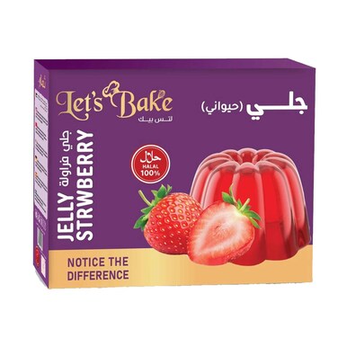 لتس بيك جلي حيواني فراولة 85 غرام
