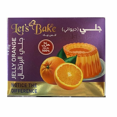 لتس بيك جلي حيواني برتقال 85 غرام