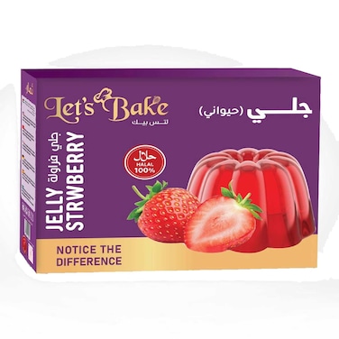 Let's Bake Halal Jelly Strawberry 340 Gram