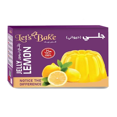 لتس بيك جلي حيواني ليمون 340 غرام