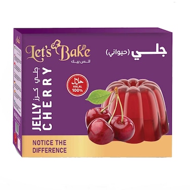 لتس بيك جلي حيواني كرز 340 غرام