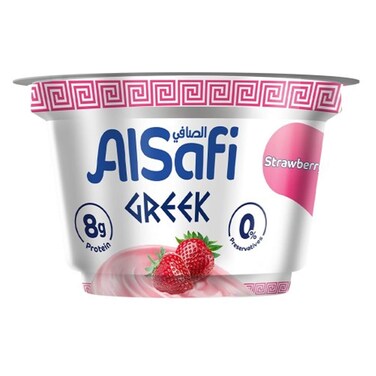الصافي لبن يوناني بنكهة فراولة وكريمه 150 غرام
