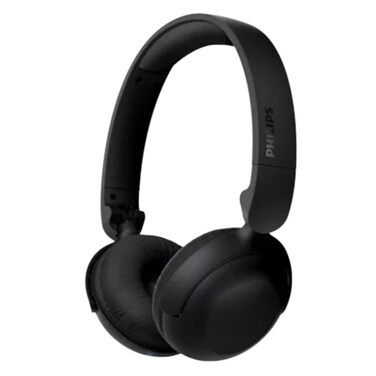 Philips Wireless Headphones Bluetooth 5.4 Foldable 25 Hours Playtime Type-C Charging Cable Black