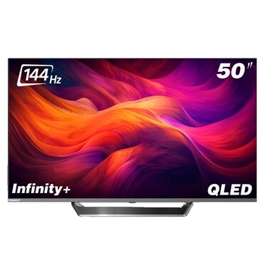 جي جارد تلفزيون GG-50 CQG Infinity+ الذكي بتقنية QLED بدقة 4K UHD مقاس 50 بوصة بدون إطار متوافق مع جوجل تي في