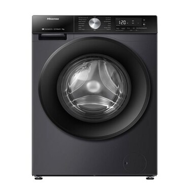 هايسنس غسالة تحميل أمامي موديل WF3S9043BT سعة 9 كغم سرعة دوران 1400 دورة في الدقيقة تقنية العاكس A+++ انفيرتر 16 برنامج ذكي لون رمادي تيتانيوم