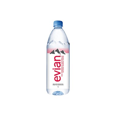 Evian Natural Mineral Water Is Naturally Filtered Through The French Alps For A Pure Balanced Mineral Taste 6 Bottles Of 1 Liter From The French Brand Evian Sourced Since 1826