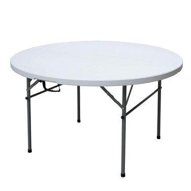 Mintra Plastic Round Folding Table 110x74 Cm White