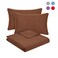 Microfiber Fitted Sheet Double Size 200 x 200 Cm With 2 Pillowcases Multi Color