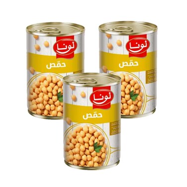 لونا حمص 380 غرام 3 علب