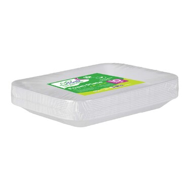 فان بلاستيك صحون فوم مستطيل 21.5X15.4 سم 10 حبة