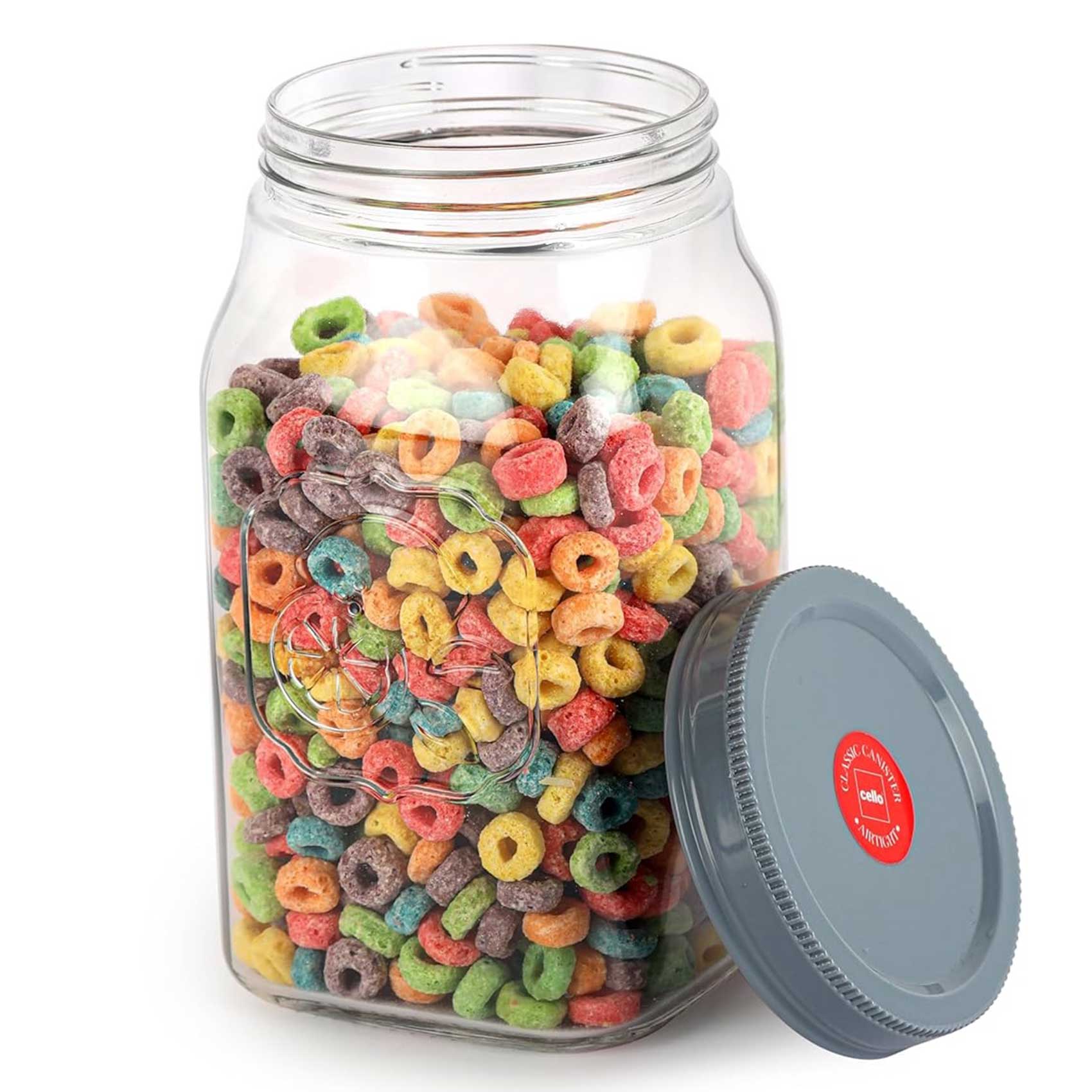 Cello Classic Glass Storage Jar 2000 Ml Grey product thumbnail 2