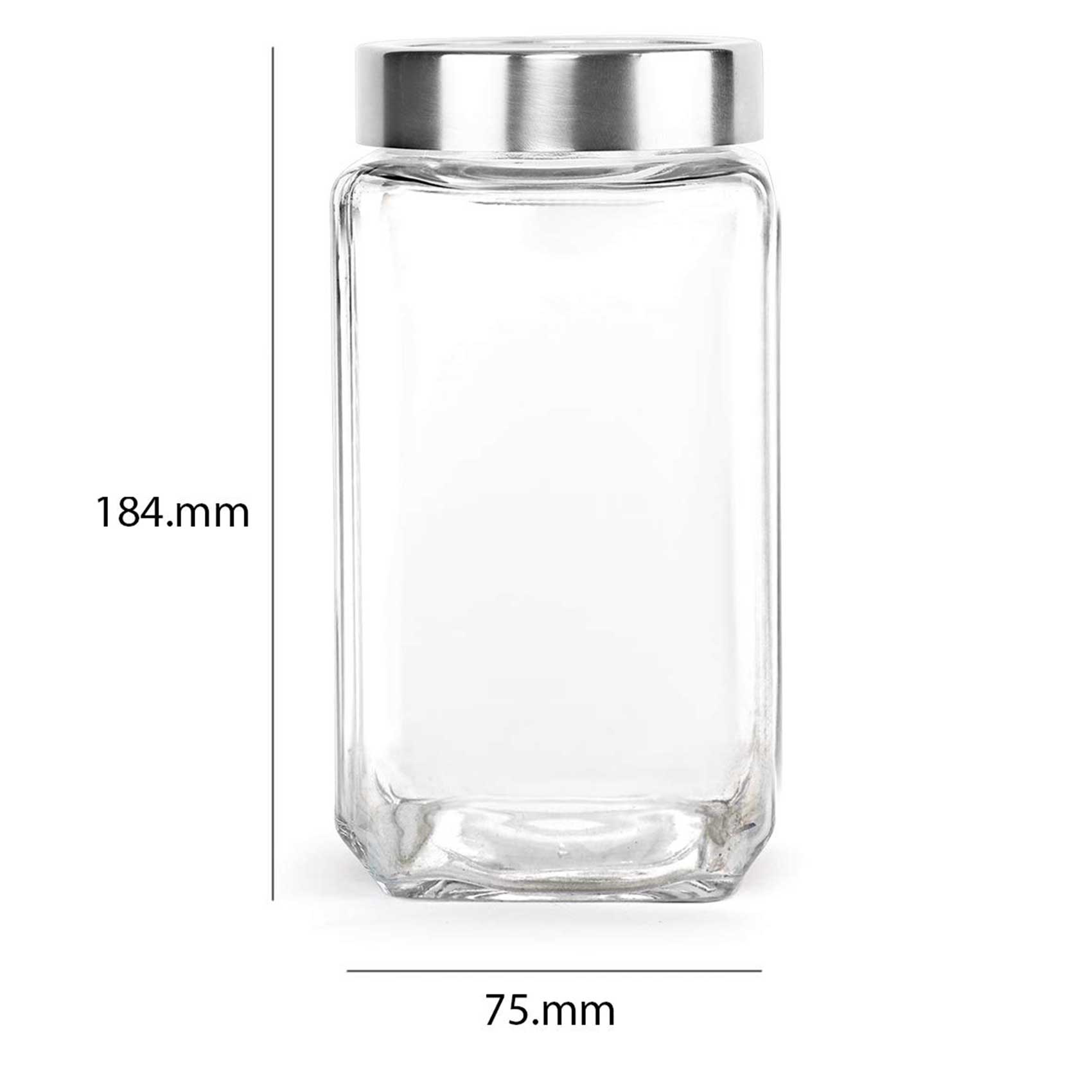Cello Fresh Qube Glass Storage Jar 1000 Ml product thumbnail 3