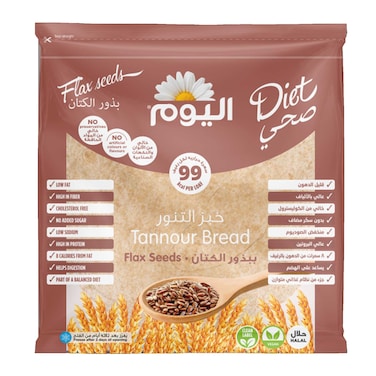 اليوم خبز تنور مع بذور الكتان 360 غرام