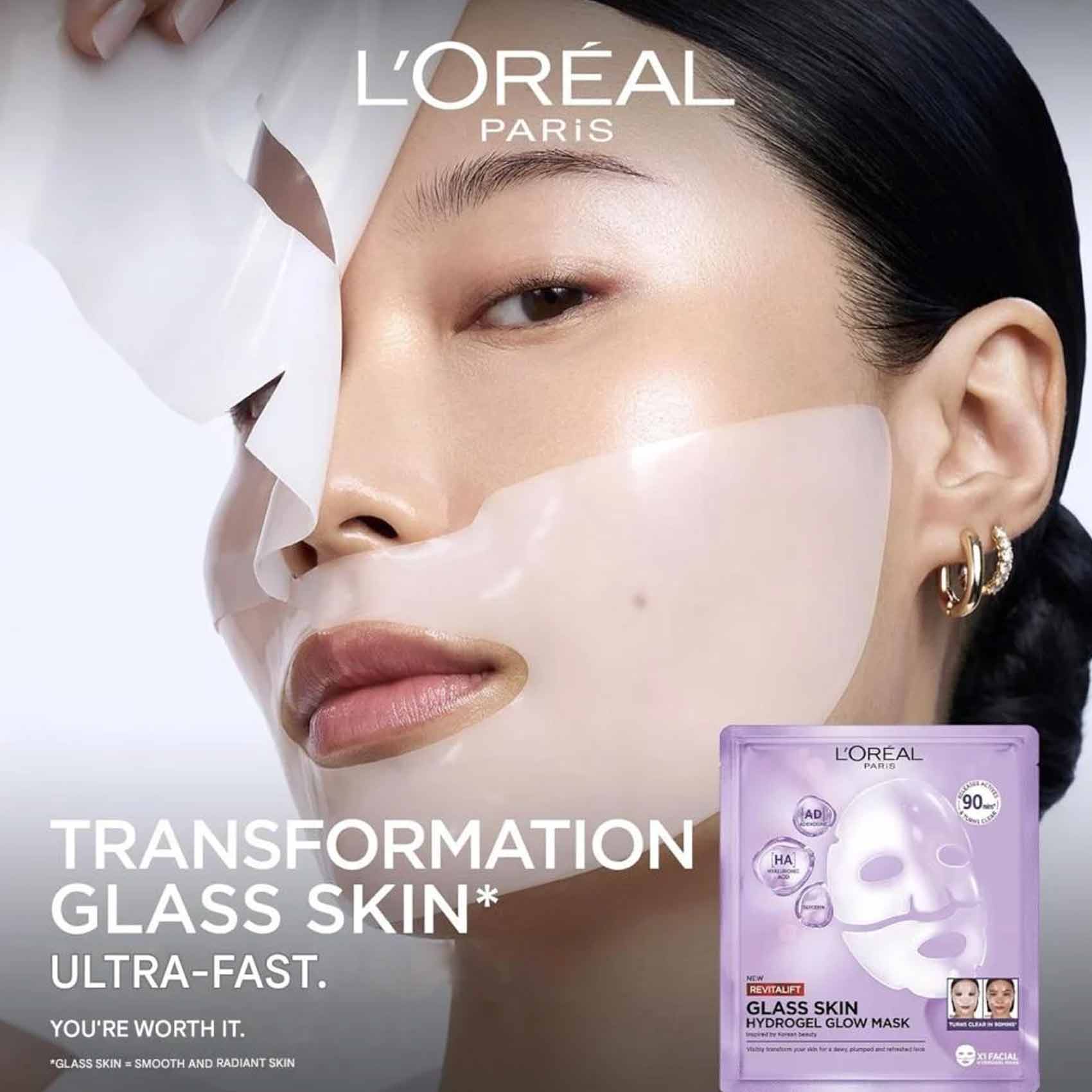 L'oreal Paris Revitalift Glass Skin Hydrogel Glow Mask product thumbnail 2