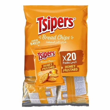 Tsipers Bread Chips Honey Mustard 14 Gram 20 Pieces