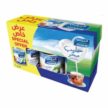 المراعي حليب مبخر كامل الدسم 170 غرام 6 حبة