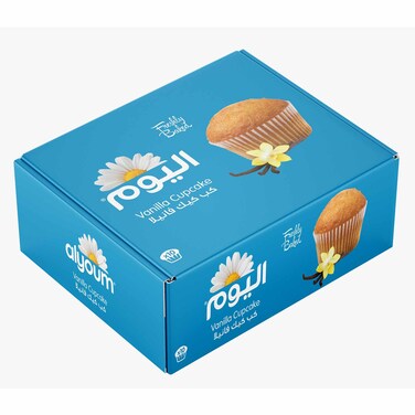 اليوم كب كيك بالفانيلا 30 غرام 10 حبة