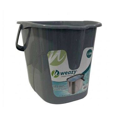 Weazy Rectangular Water Bucket With Handle 14.5 Liter