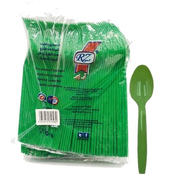 RZ Max Plastic Spoons 50 Pieces Green