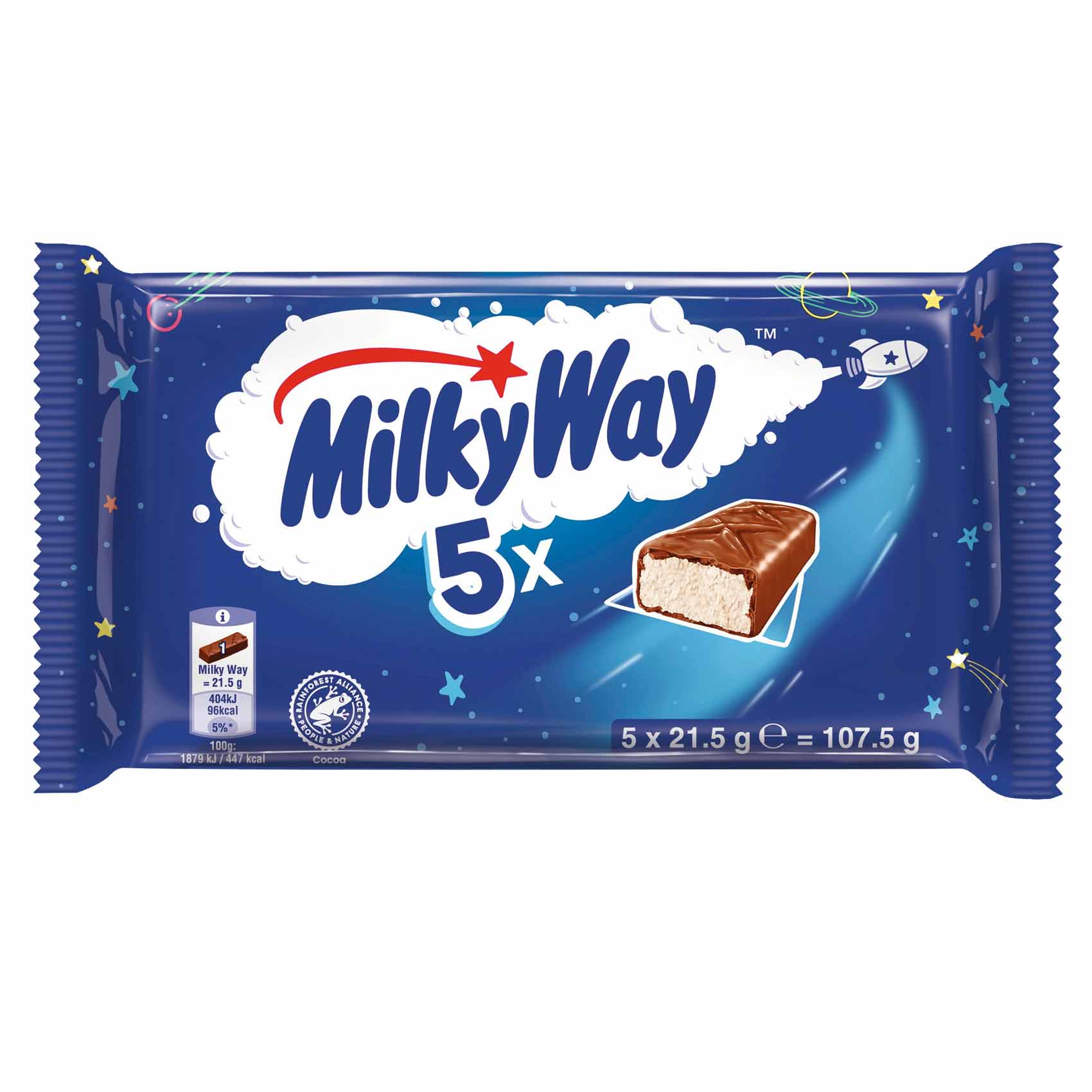 Buy Milky Way Chocolate Bars 5 Pack 107.5 Gram Online | HyperMax