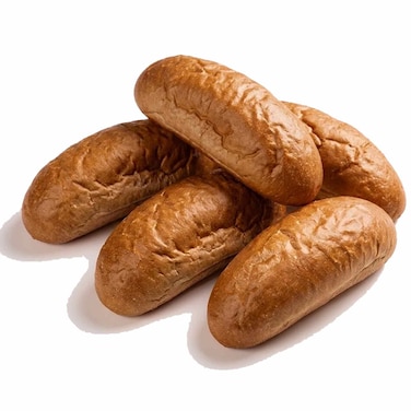 خبز حمام أسمر 6 قطع