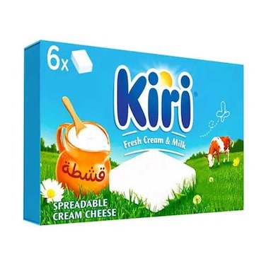 Kiri Spreadable Cream Cheese Squares 6 Portions 100 Gram