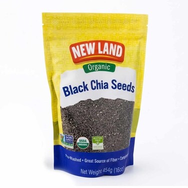 New Land Organic Black Chia Seeds 454 Gram
