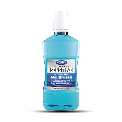 Active Mouthwash Sensitive Total Care (Blue) 500Ml (Alcohol Free)